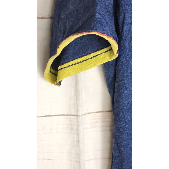 Vassari Los Angeles Blue L Rare Designer V-Neck Shirt with Pocket - Picture 7 of 16